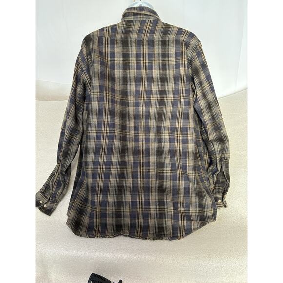 Carhartt Plaid Heavyweight Flannel Work Shirt Mens Size XL Tall.Rugged-Button up - Picture 7 of 13